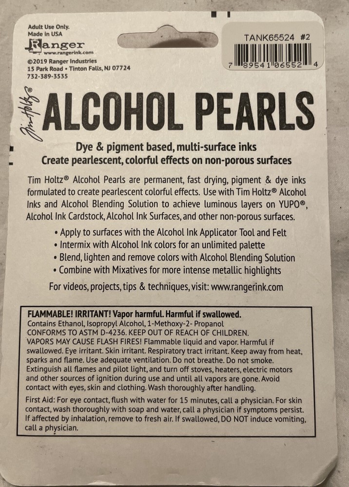 Alcohol Pearls Dye & Pigment Based, Multi-Surface Inks-Sublime/Tranquil/Intrigue