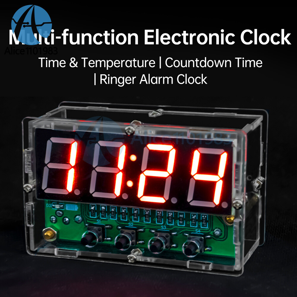 DC5V DIY Electronic Clock Multi-function Digital Clock Soldering Practice Kit