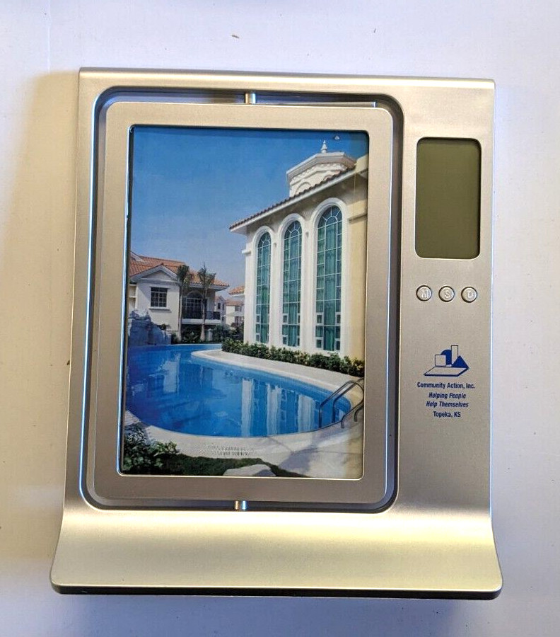 Desktop Lcd Clock with Revolving Photoframe