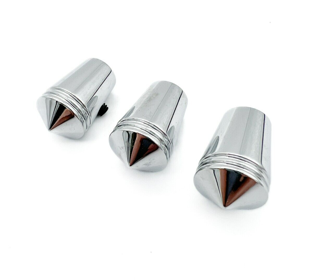 (Set/3) Chrome Metal Pointed Mini Toggle Switch Extensions For Kenworth