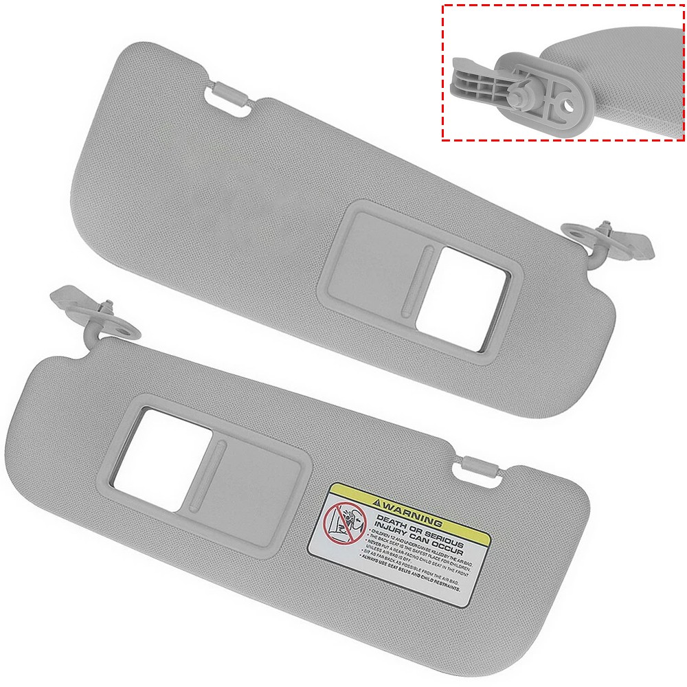 Pair Driver & Passenger Side Sun Visor Pair Set For 2012-2015 Hyundai Veloster