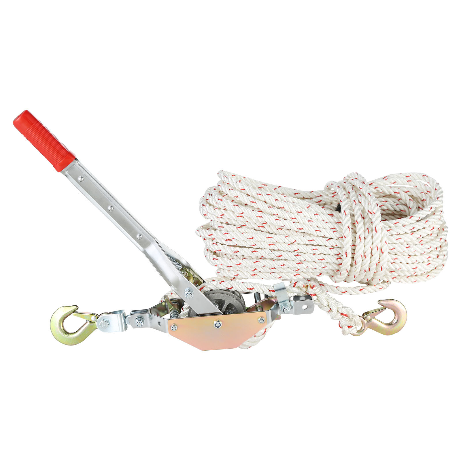 VEVOR Rope Puller Come Along Winch 3/4 Ton 1653lb Capacity 100' of 0.6" dia Rope