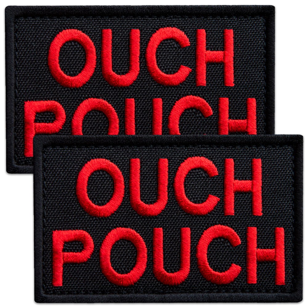 2Pcs Ouch Pouch Patch, Embroidered Medical Ems First Aid Patch