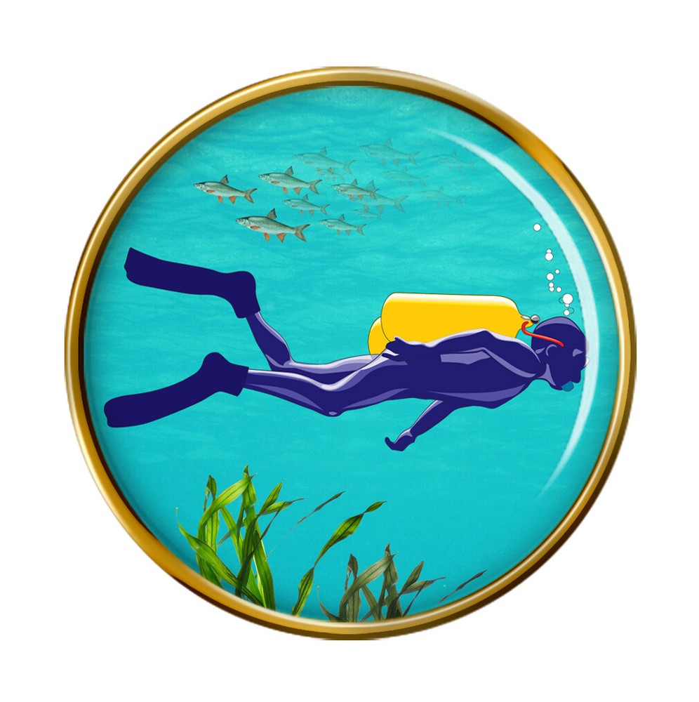 Scuba Diving Pin Badge
