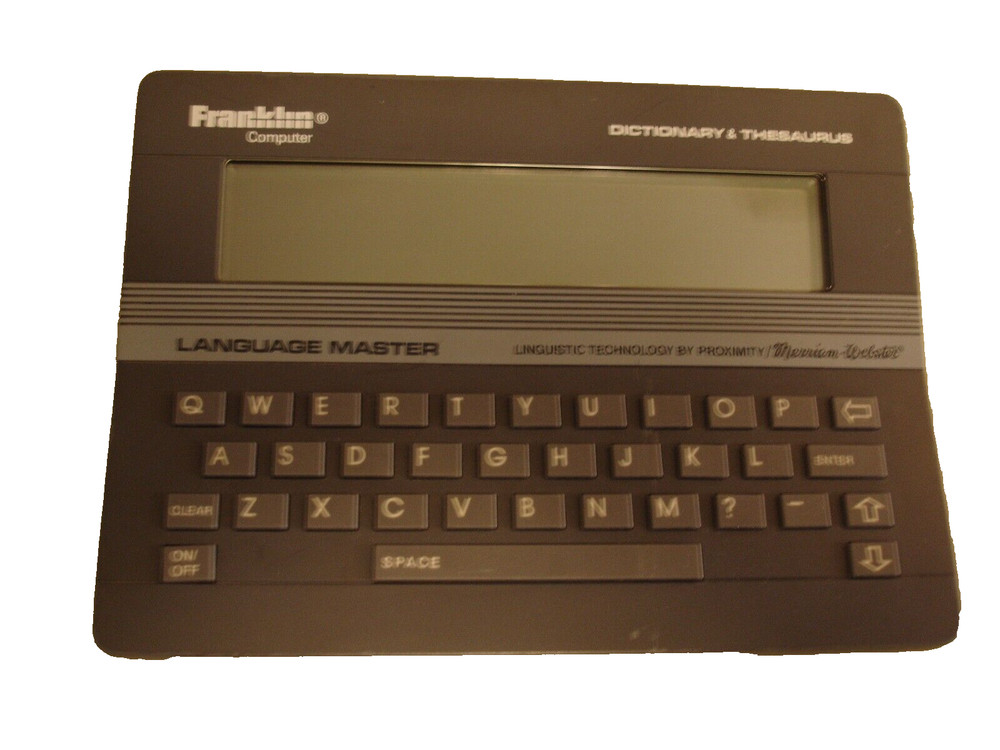 Franklin Language Master LM-2000 1987 Dictionary Thesaurus with Manual TESTED