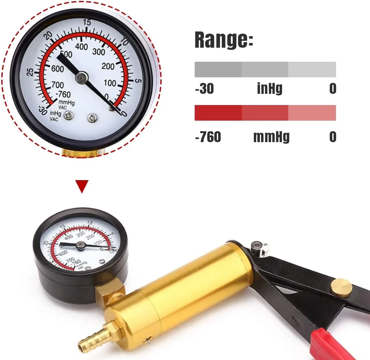 Hand Held Vacuum Pressure Pump Tester Kit Brake Fluid Bleeder Car Auto Tools New