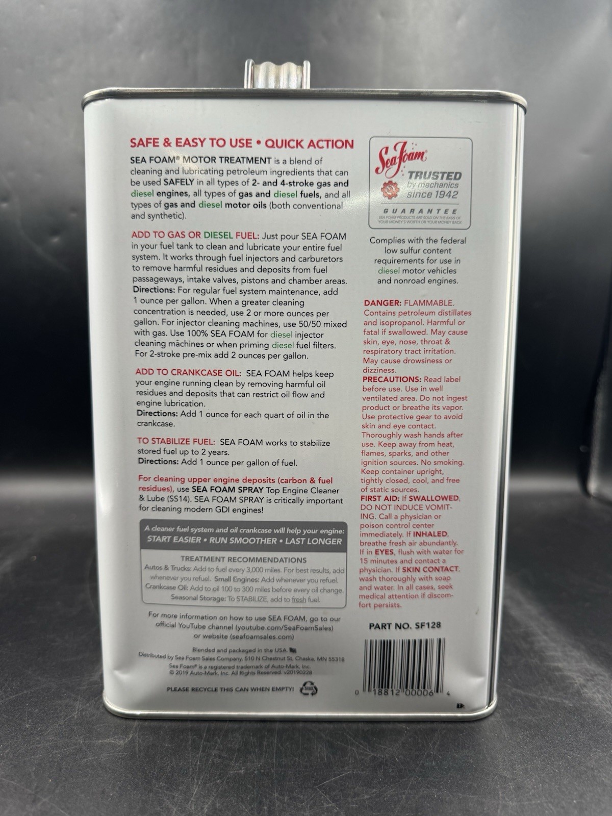 Sea Foam SF-128 Motor Treatment Multi-Use 1 Gallon (SF-128)