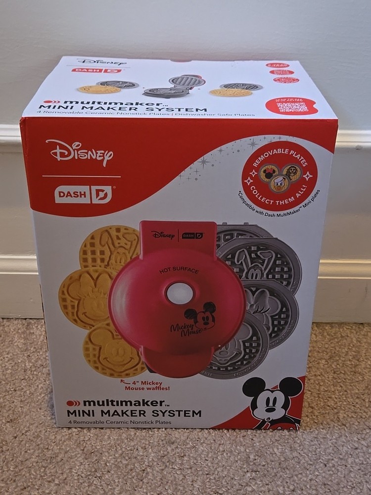 Disney Dash Multimaker Mini Waffle Maker System Mickey Mouse Friends * NEW