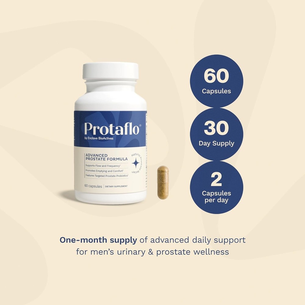 Protaflo Prostate Supplements for Men Supports Urinary Flow & Bladder Contro...