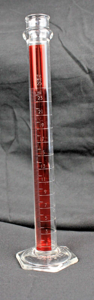 Pyrex Glass 25ML Labratory Borosilicate Cylinder Measuring Beacker