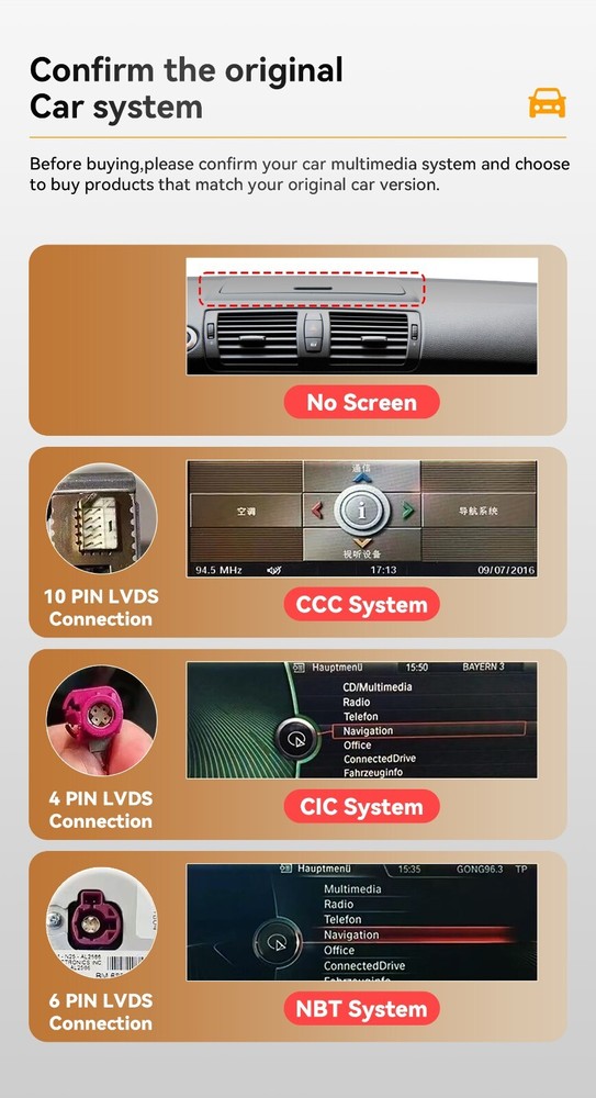 10.25" For BMW CCC 5 Series E60 E61 Wireless CarPlay Car Touch Screen Android 13