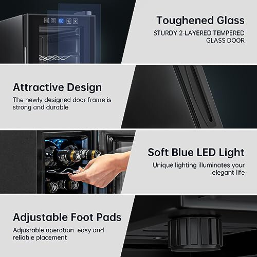 Wine Cooler Refrigerator Advanced Cooling Technology,