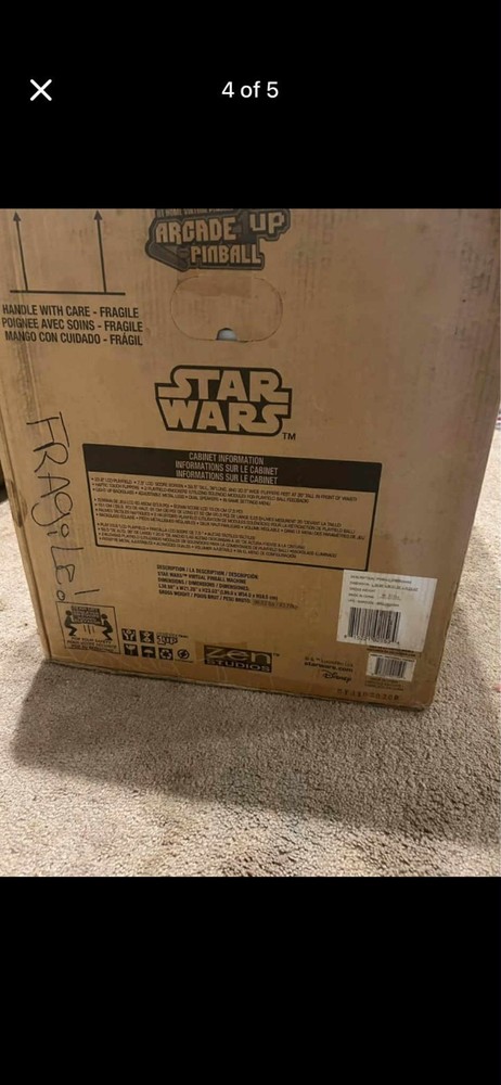 arcade1up star wars virtual pinball machine 10 games