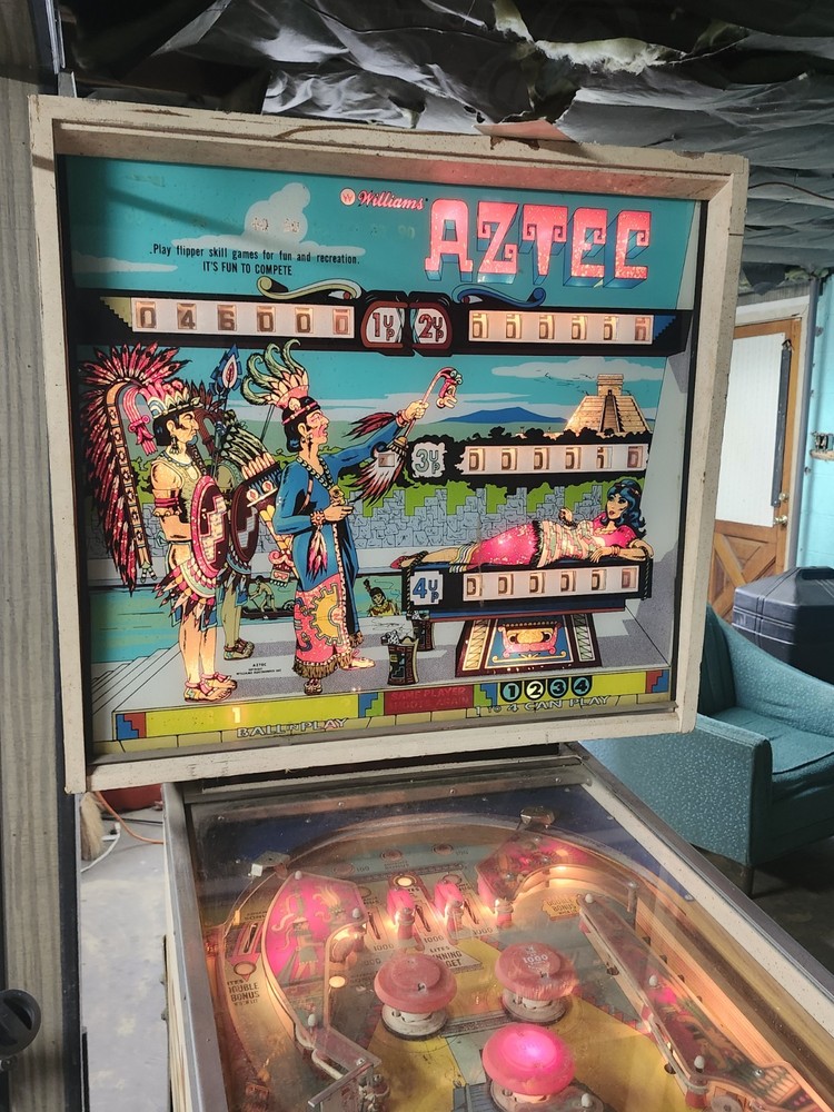 Williams Aztec Pinball Machine 1976