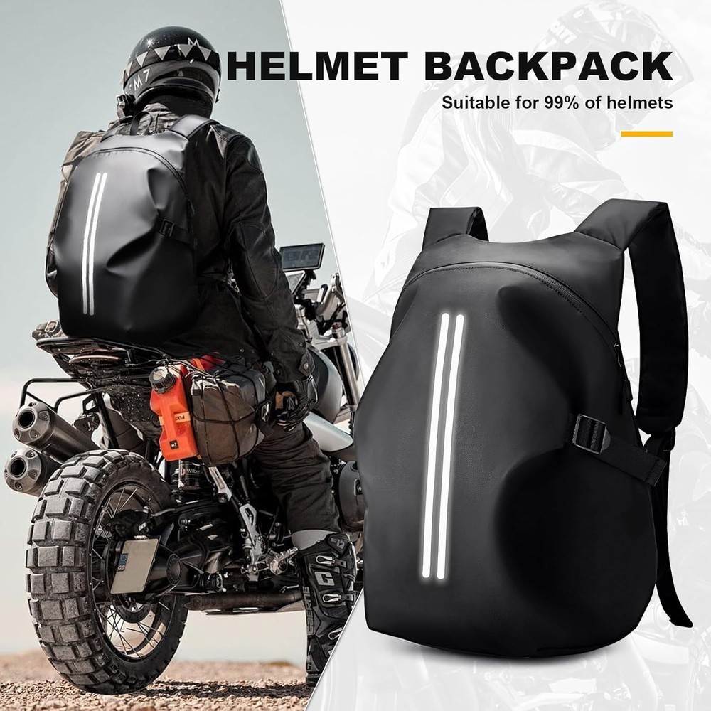 Spacious Waterproof Riding Bag - Versatile Backpack for Motorcycle Adventures