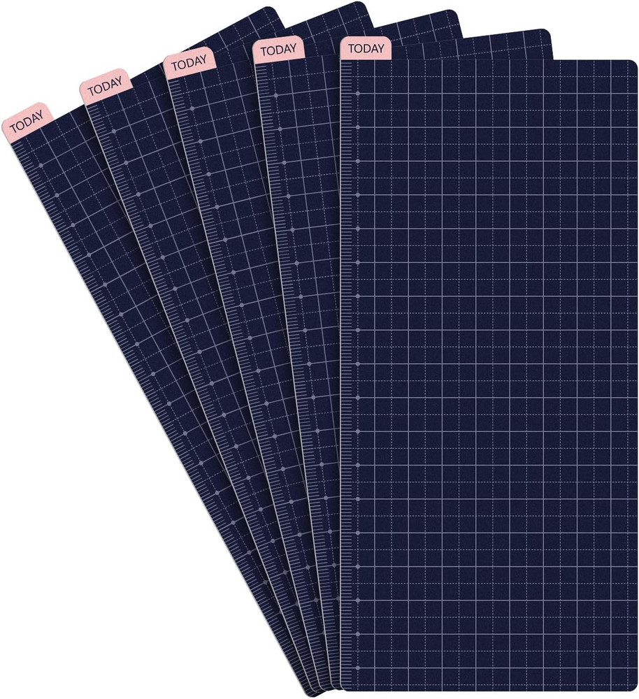 5 Pack Weeks Navy X Pink Pencil Board Reusable Notebook Accessory, Flexibility L