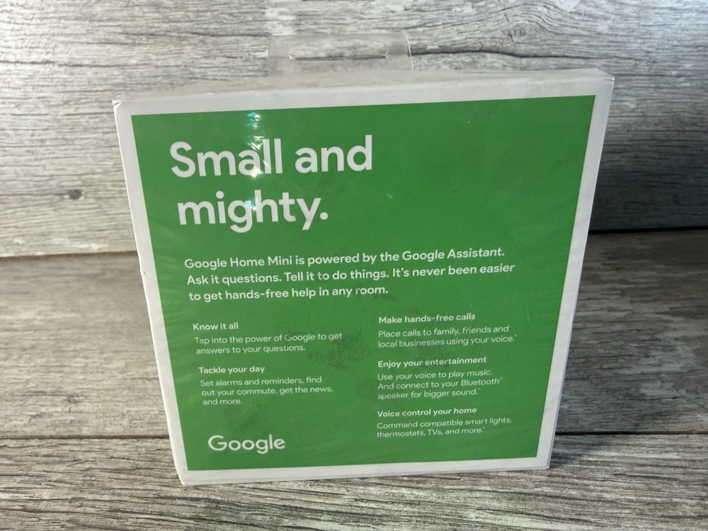 Google Home Mini Smart Speaker Assistant - Gray- NEW/SEALED