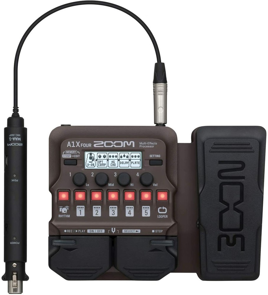 ZOOM A1X FOUR Multi-Effects Pedals Processor for Acoustic Instruments BRAND NEW