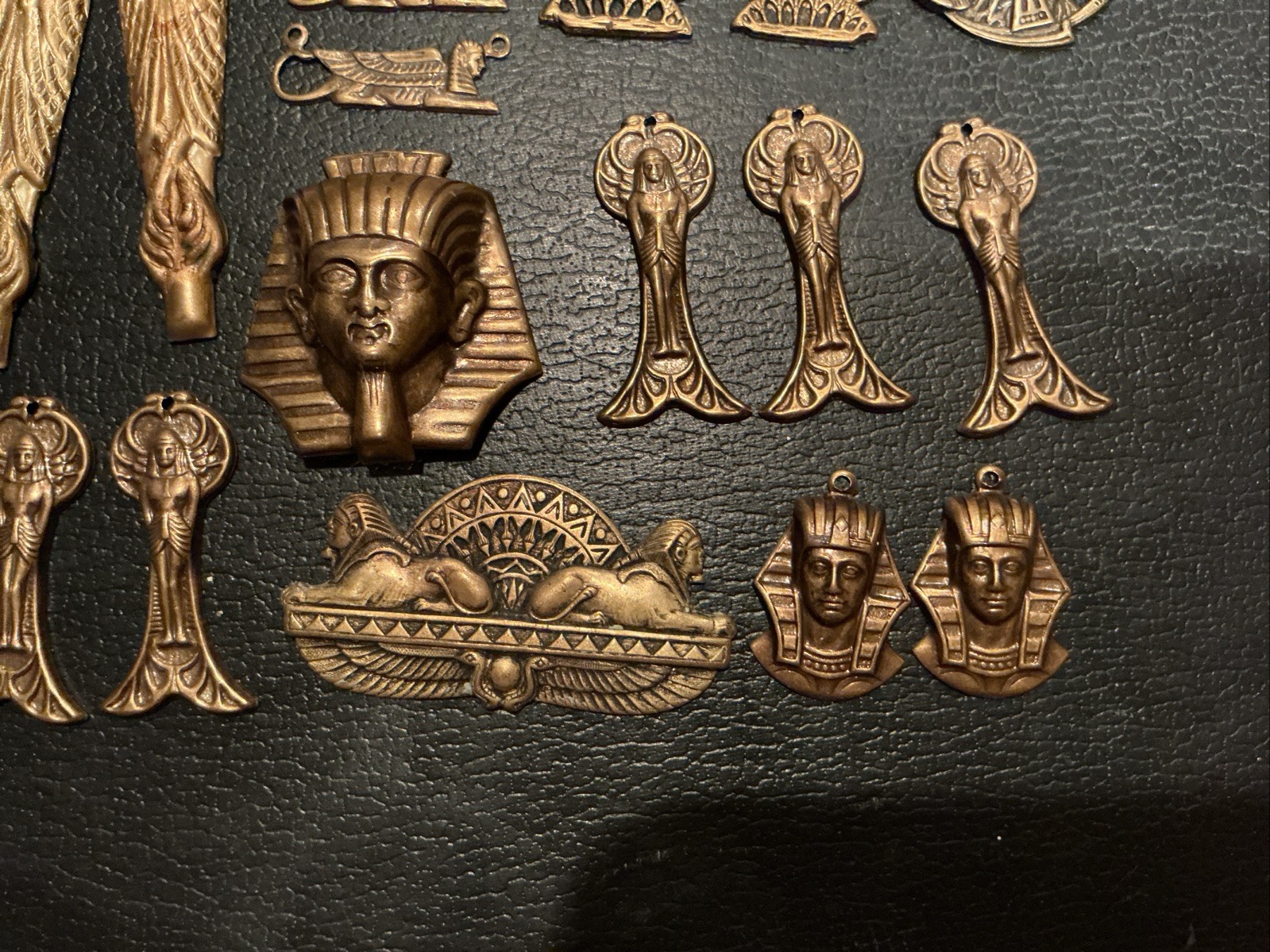 Lot Of Brass Stampings, Egyptian Themed