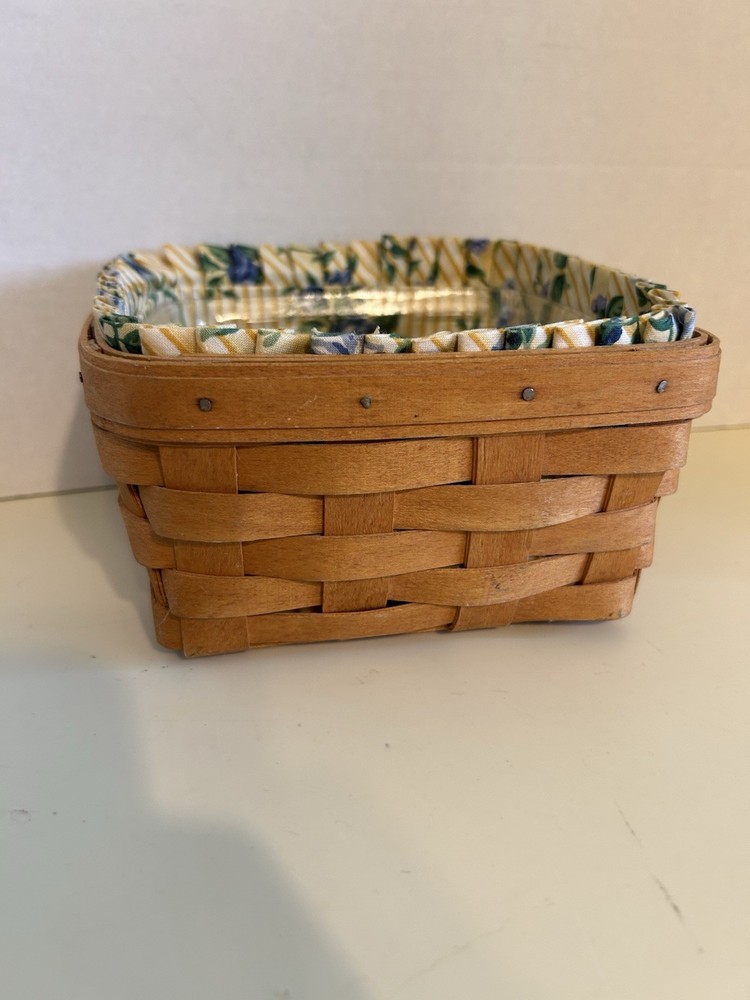 Longaberger Basket 1997 Rose Trellis Liner with Plastic Insert EUC