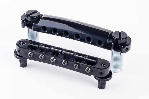 LPM04-B Tone Pros Standard (US/Imperial Thread) Bridge/Tailpiece Set, Black
