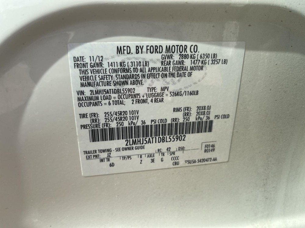 Camera Front Windshield Mounted Fits 10-19 MKT 1009443