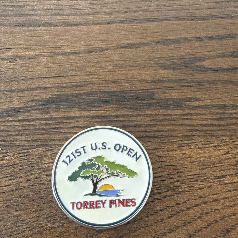 2021 US Open (TORREY PINES) -FLAT- TWO SIDED Logo Golf BALL MARKER