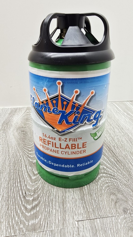 Flame King Refillable 1 Lb Empty Propane Cylinder Tank Reusable EMPTY