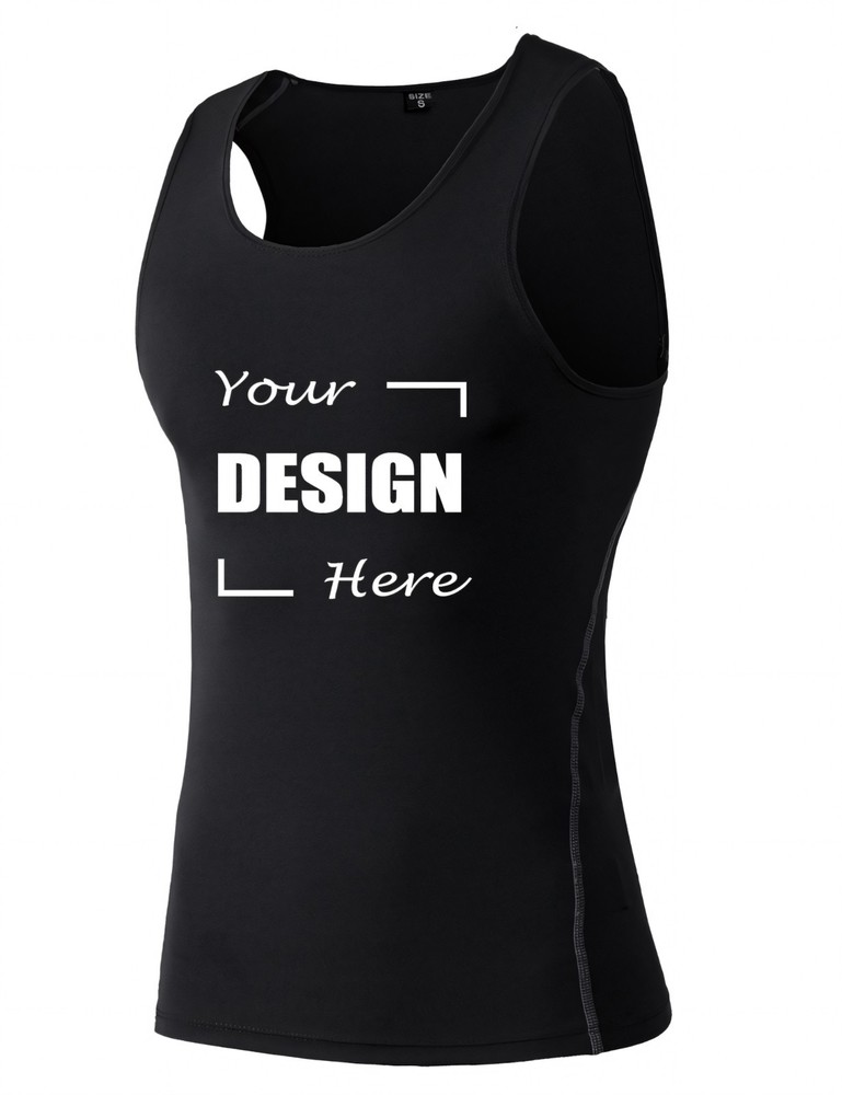 Custom Men Compression Shirt PRINTED Personalized Tank Top Training Base Layer