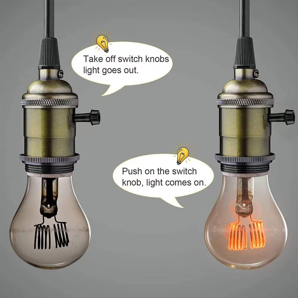 8PCS Lamp Turn Knob,Light Lamp Turn On/Off Switch Knobs Replacement Standard Siz