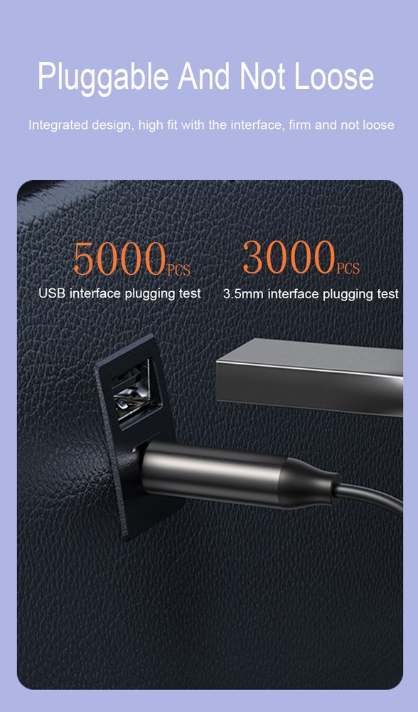 Bluetooth 5.0 AUX Audio Adapter Cable Car 3.5mm Jack Music Handsfree Receiver