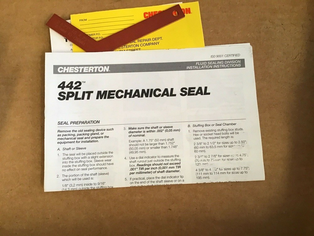 Chesterton Spare Seal Kit 682514