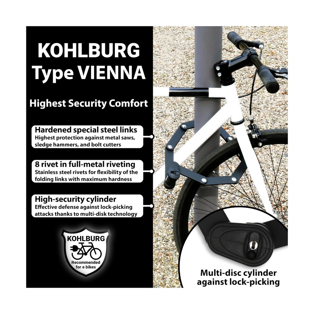 Security Folding Lock only 2.2 lbs - 35" Foldable Bicycle Lock - Ge... Fast Ship