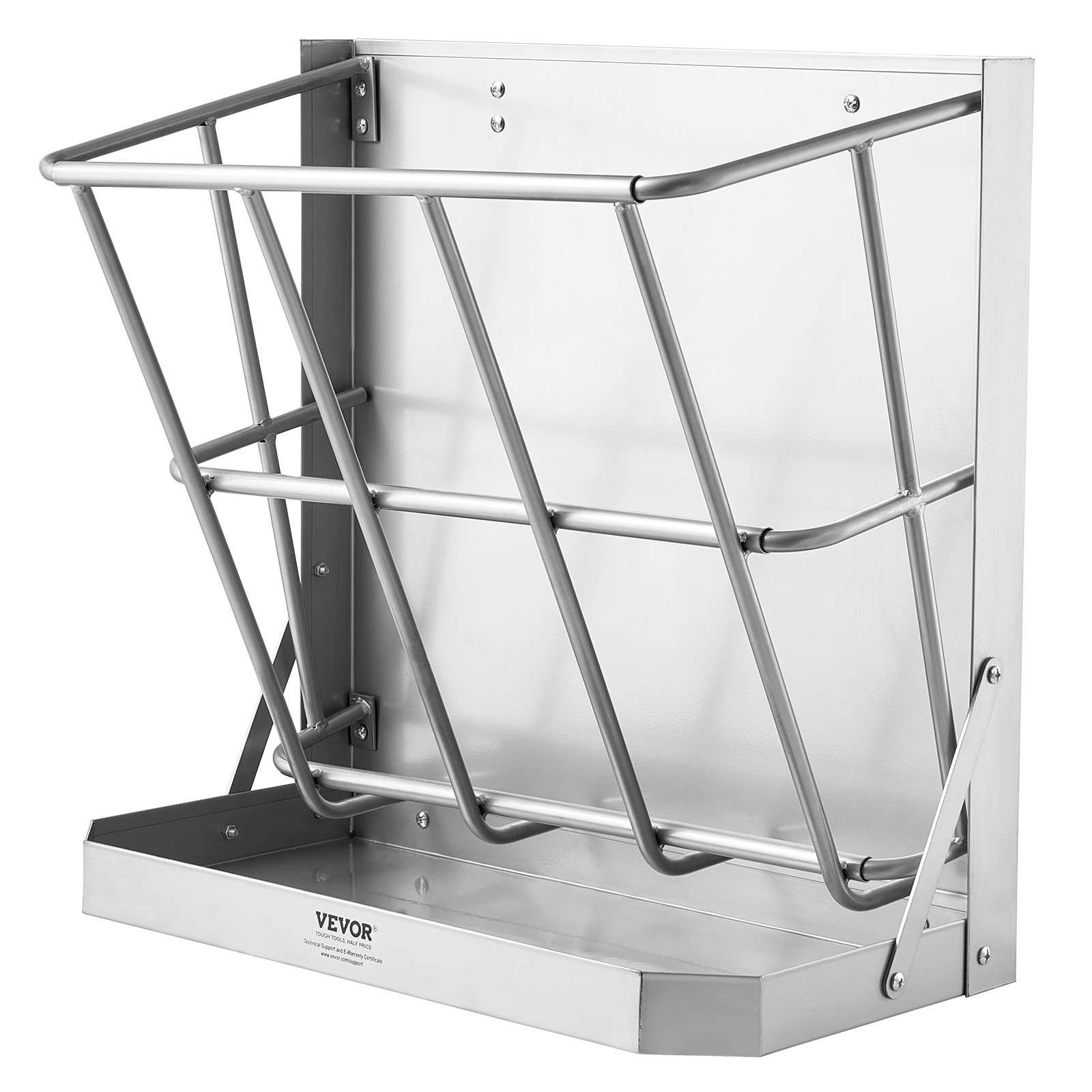 VEVOR Wall Mounted Goat Hay Feeder 2 in 1 Hay and Grain Feeder 21 Gallons