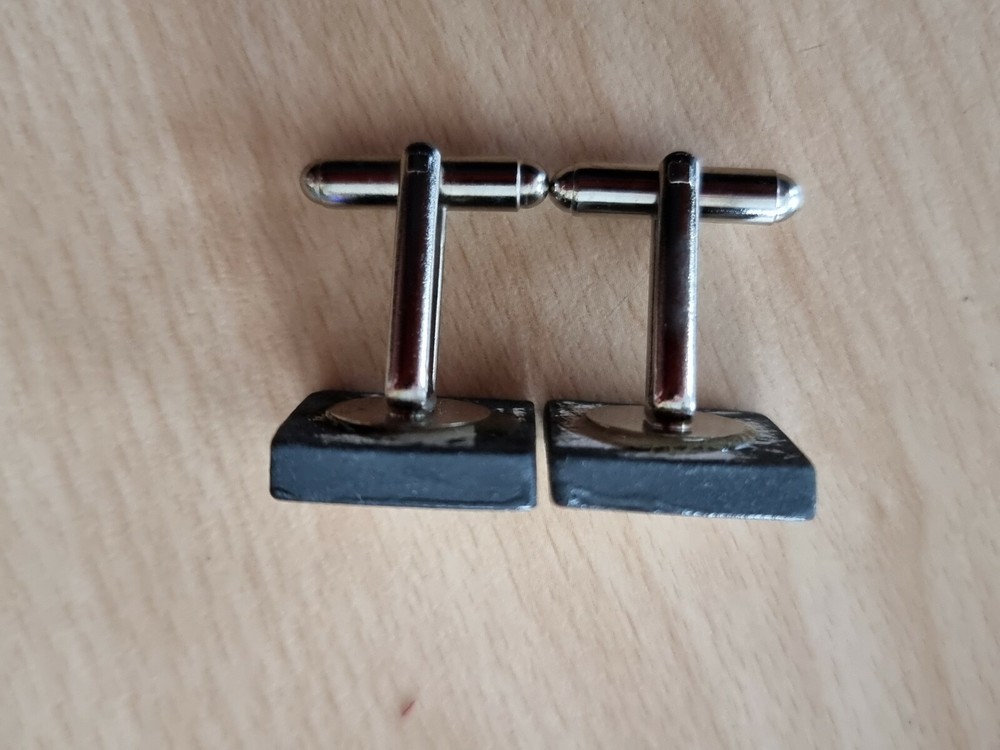 Left And Right Cufflinks Fancy Font Great Condition.