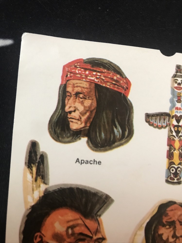 Vintage Indian Tribes Head bust stickers