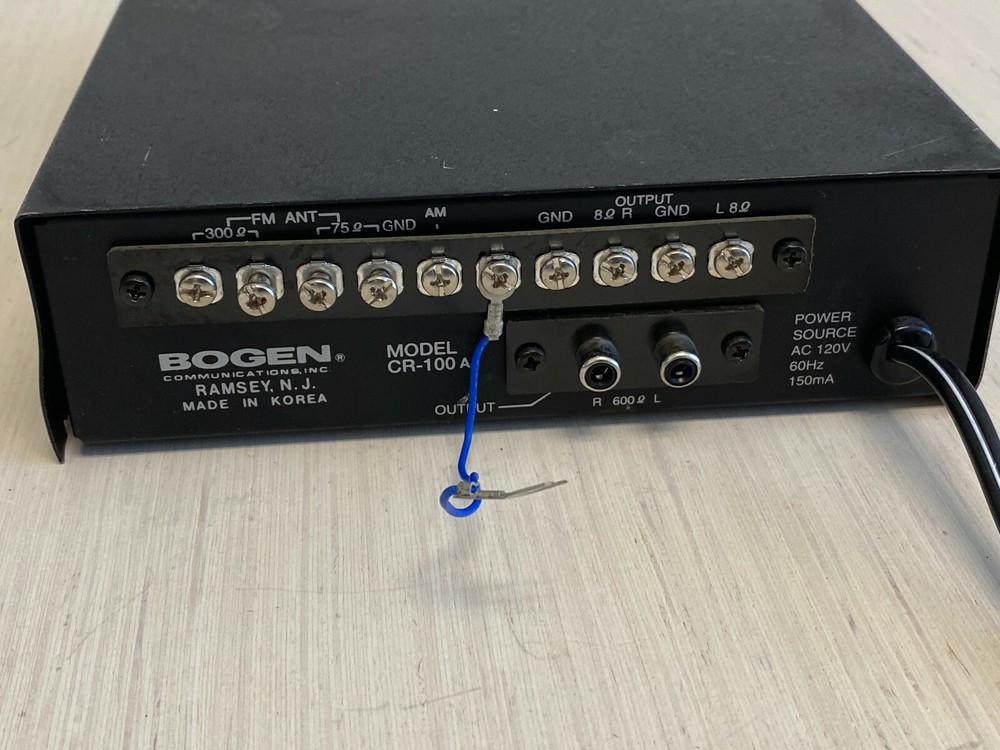 Bogen CR100A AM/FM Cassette Deck School PA System Address - Read Description