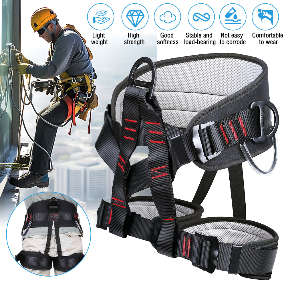 Rock Climbing Harness Strap Falling Protection Heavy Duty 25kN Harness Outdoor