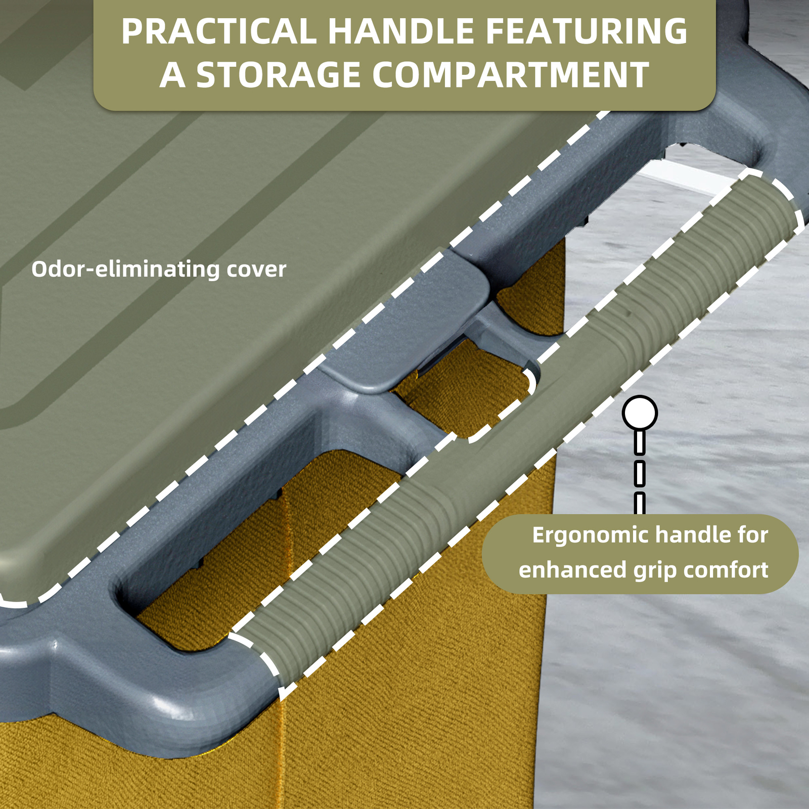 3-Shelf Janitorial Cleaning Cart w/ 2 Trash Bags Commercial Housekeeping Trolley