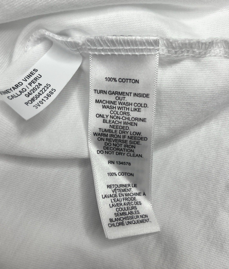 Vineyard Vines Youth Short Sleeve T-Shirt White Size XL (18) - NEW