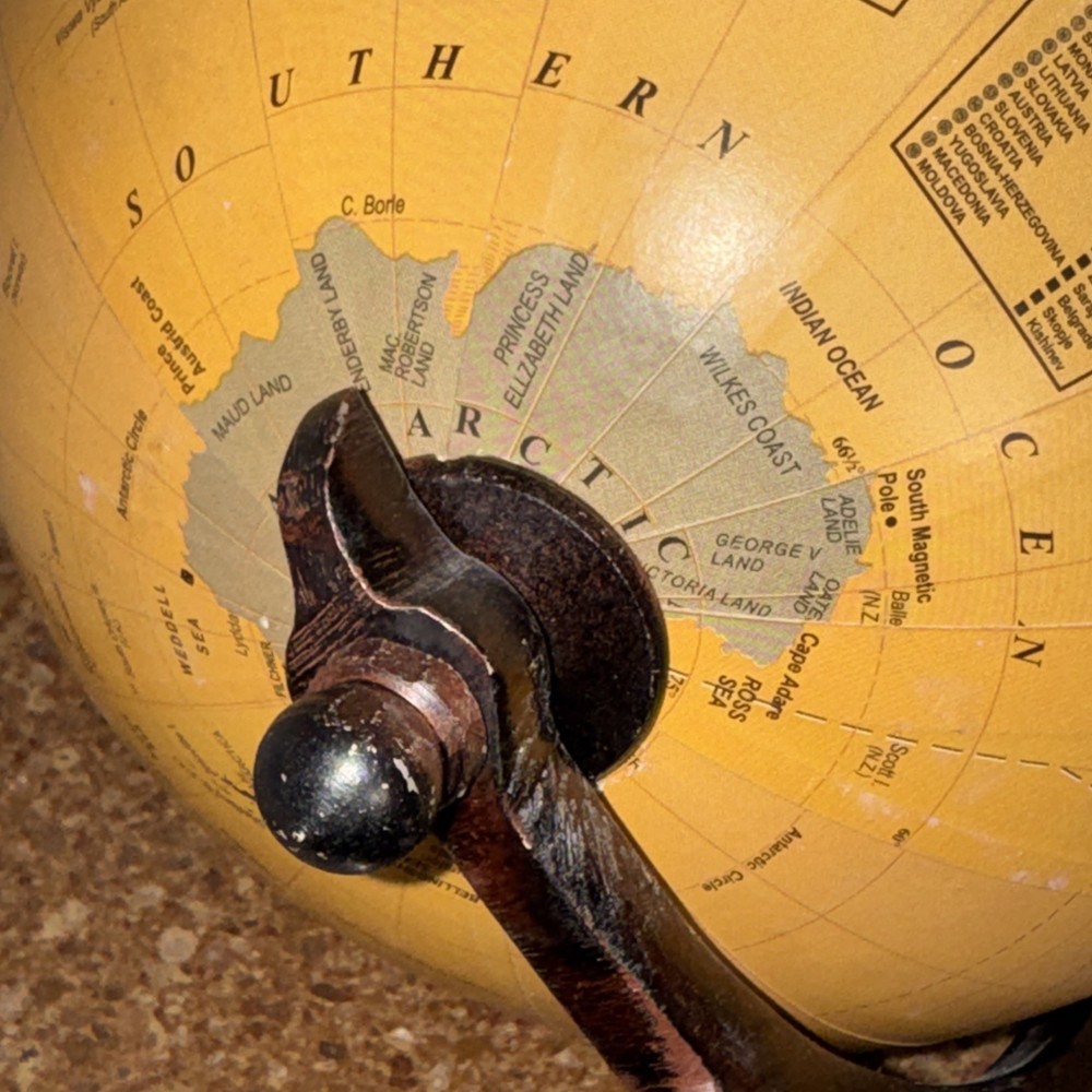 Vintage World Globe On Stand