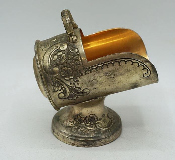 Silver Plate Pedestal Design Sugar Scuttle Japan