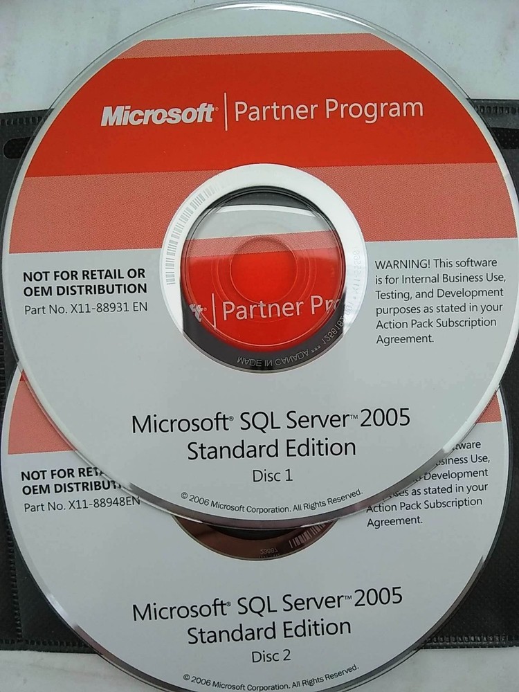 Microsoft SQL Server 2005 Standard Edition w/ Product Key & 10 CAL License