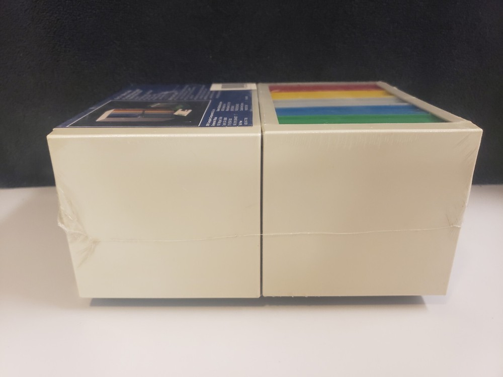 SRW Computer 3.5" Vtg MICRO DISK 2 Pack Cube w/5 Colored Cases STORAGE ORGANIZER