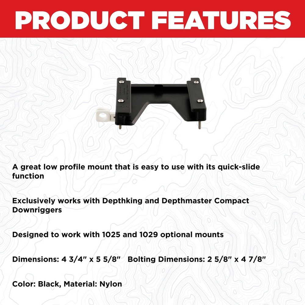 Scotty #1010 Mounting Bracket for 1050 & 1060 Downriggers