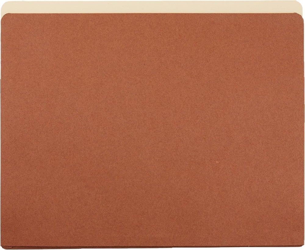 Expanding File Folder Organizer with Pockets, Letter Size, 25-Pack, Brown