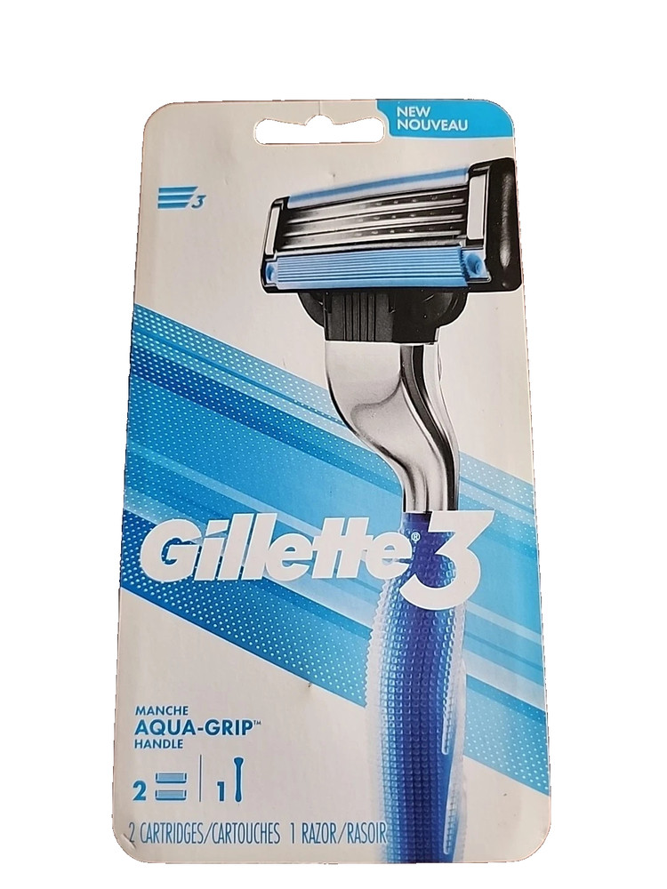 Gillette3 Men's 1 Razor Handle + 2 Refills