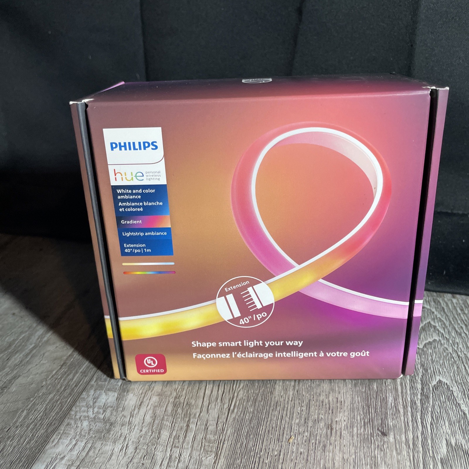 Philips Hue White & Color Ambiance Gradient Lightstrip Extension 40"- New