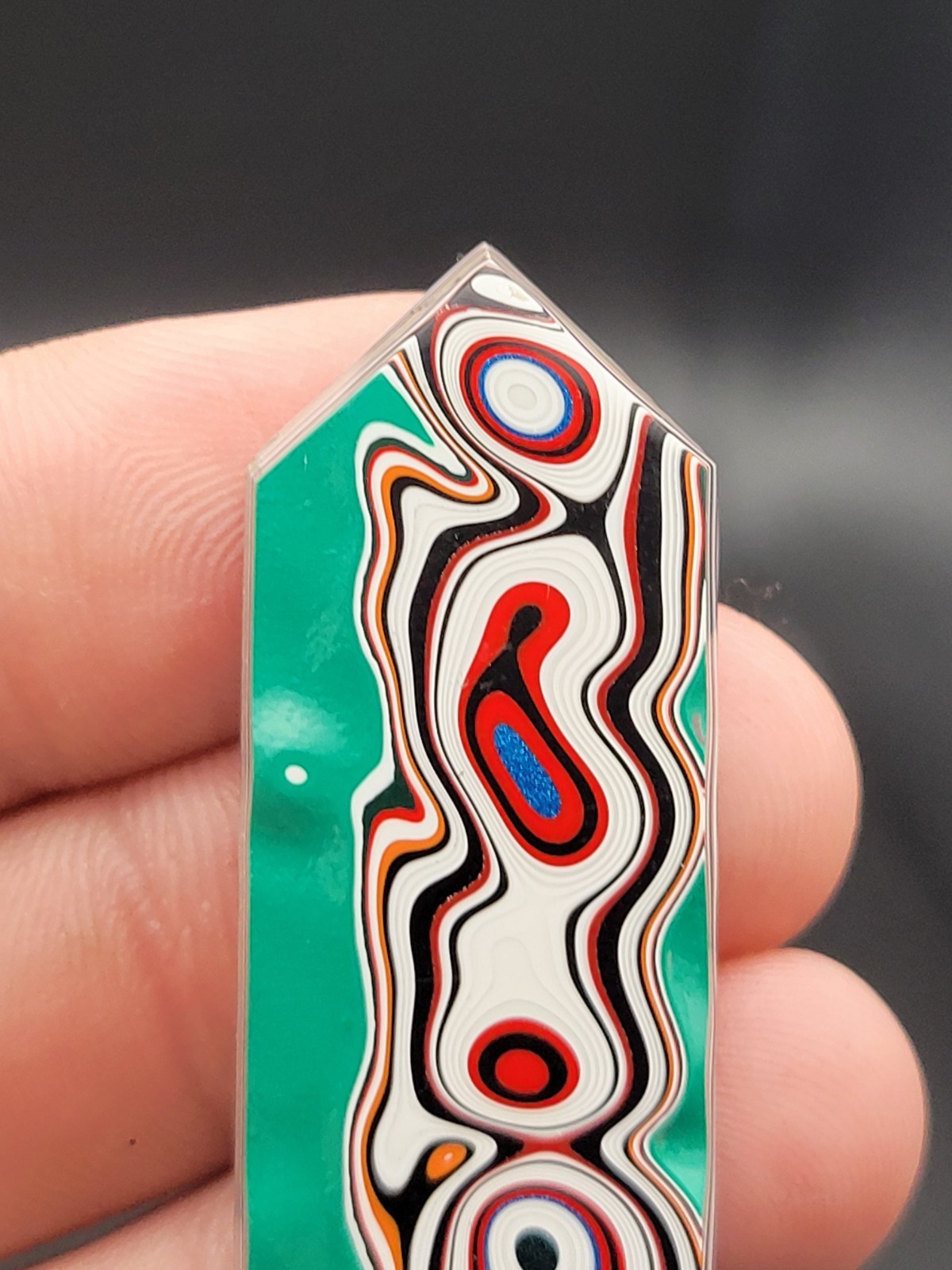 KENWORTH TRUCKING FORDITE DETROIT AGATE CABOCHON
