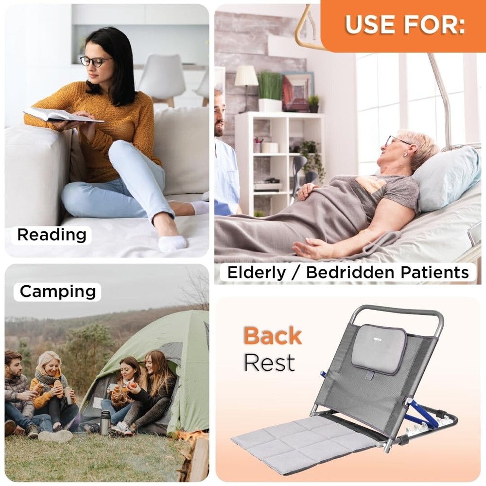 Back Rest for The Bed, Surgery Design, Padded Cushion, Back Support - Universal